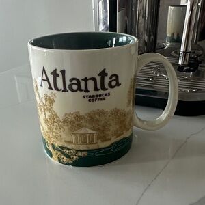Starbucks Atlanta Mug - Green and Cream Design
